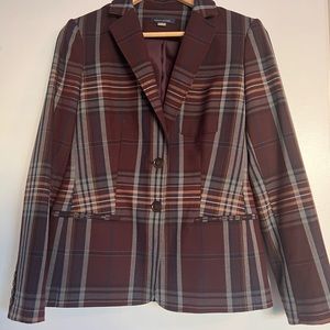 Tommy Hilfiger Womens Elbow Patch Two Button Blazer Jacket